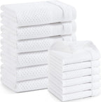 Homaxy Kitchen Towels and Dishcloths Set, 12 x 12 and 13 x 28 Inches, Super by Homaxy