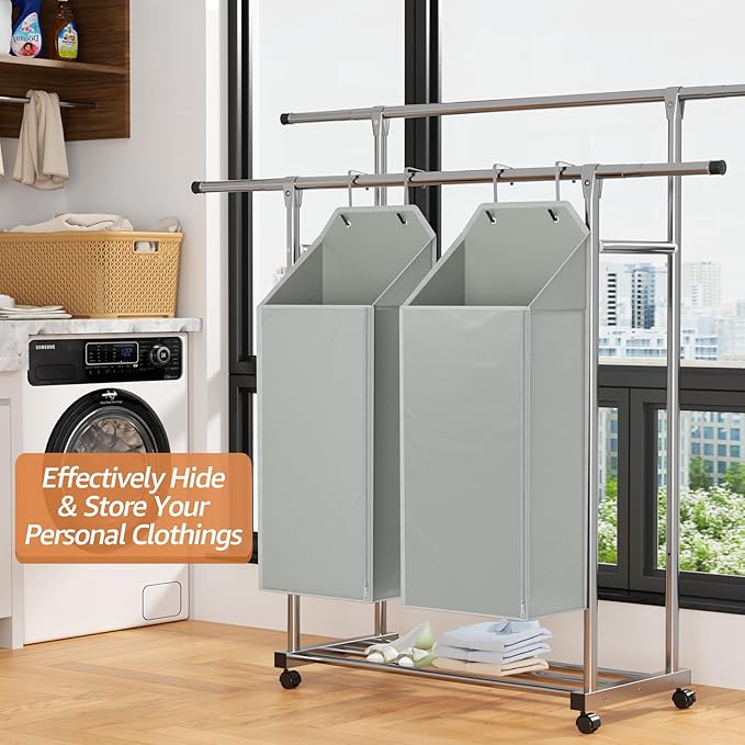 MaxGear Hanging Laundry Hamper, Over the Door Hamper - Image 5