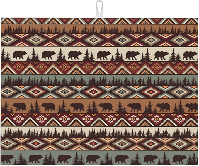Bear Mountain Microfiber Dish Drying Mat by Unknown