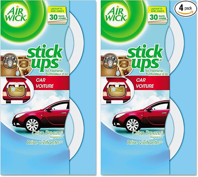 Air Wick Stick Ups Car Air Freshener, Crisp Breeze by AirWick