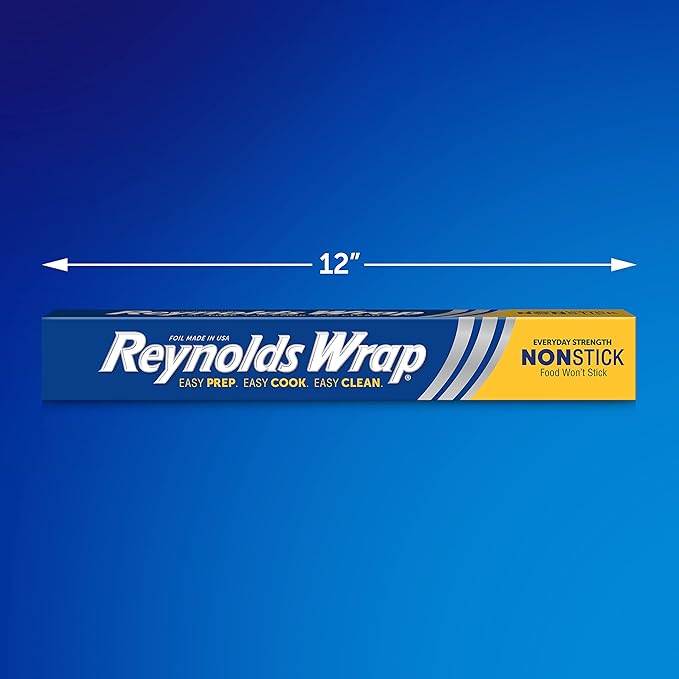 Reynolds Wrap Non Stick Aluminum Foil, Nonstick Aluminum Foil Roll, Prevents - Image 4