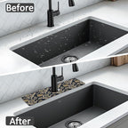 2PCS 15" X 5.5" Kitchen Sink Splash Guard Faucet Mat Floral Flower Super - Image 7