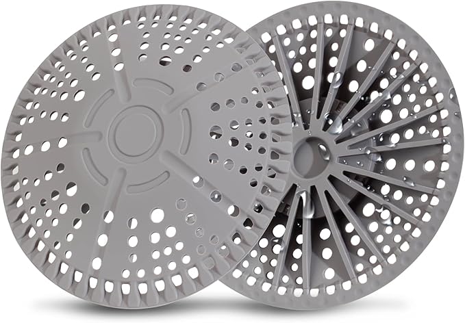 ZOOY Shower Drain Hair Catcher, 2 Pack 5.5 Inch Silicone Large Drain Cover by Unknown