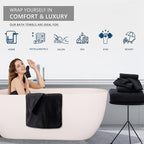 8 Piece Bathroom Towel Set Black |2 Oversized Large Bath Towels Sheet, 2 Hand - Image 6