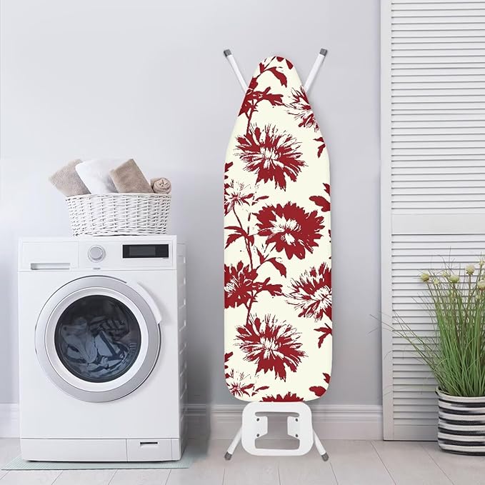 Retro Flower Ironing Board Cover Pad Cover Standard Size Soft Fabric Scorch - Image 3