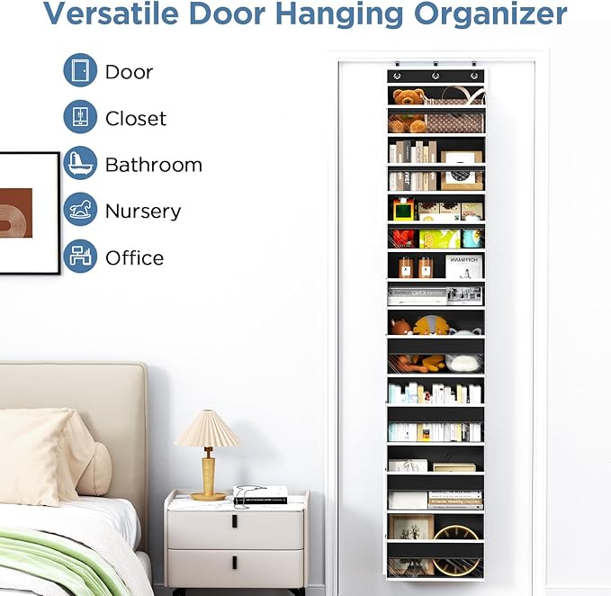 Over The Door Organizer, 8 Shelf Door Hanging Organizers - Image 7