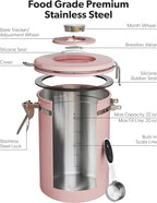 Veken Coffee Canister with Window, Easter Gifts Airtight Stainless Steel - Image 7