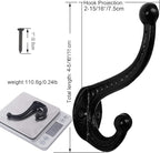 WEBI Rustic Coat Hooks:5 Cast Iron Hooks - Image 2