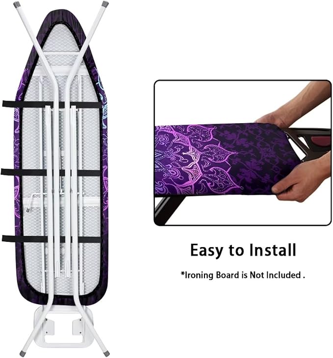 Home Ironing Board Cover, Boho Flower Heat Reflective Tie-Dye Ironing Board - Image 4