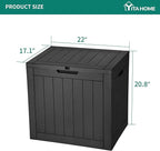 YITAHOME 30 Gallon Deck Box Outdoor Storage Box, Waterproof Resin Package Delivery and Storage Box with Lockable Lid for Patio Furniture Cushions, Pool Accessories, Garden Tools, Black - Image 8