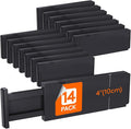 Lifewit 14 Pack Drawer Dividers 4" High 28-43.5cm/11-17" Adjustable Drawer by Lifewit