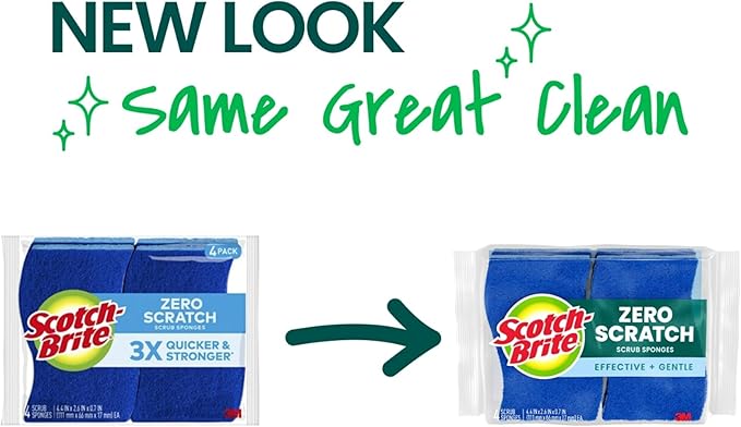 Scotch-Brite Zero Scratch Non-Scratch Scrub Sponges, Sponges - Image 2
