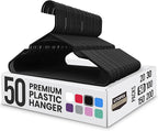 Utopia Home Plastic Hangers 50 Pack, Space-Saving Clothes Hangers by UTOPIAHOME
