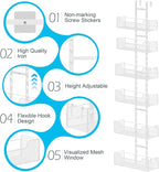 Over The Door Organizer, Metal Hanging Door Organizer - Image 8