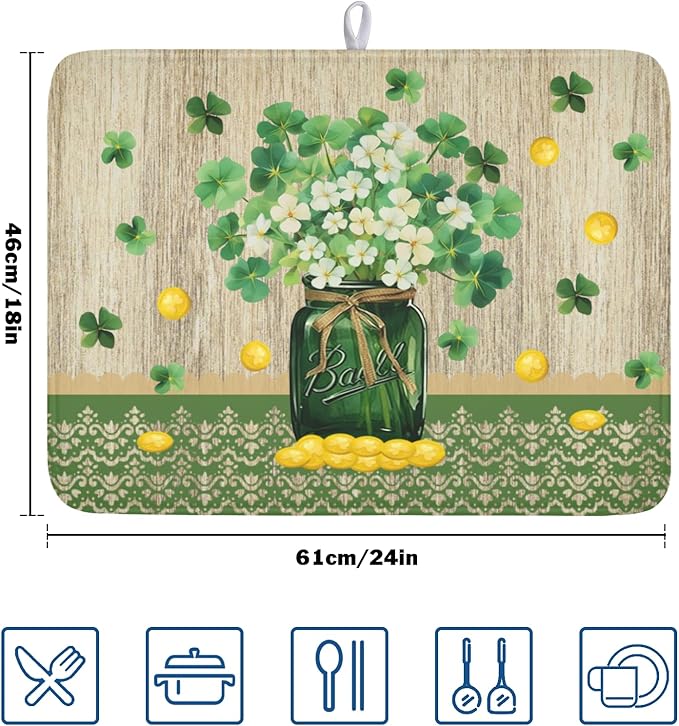 St Patricks Day Dish Drying Mat - Image 2