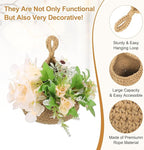 uxcell Hanging Fruit Baskets for Kitchen, Hand-Woven Wall Hanging Storage Jute - Image 3