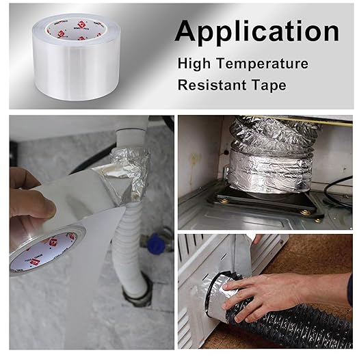 BOMEI PACK Aluminum Foil Tape, Heavy Duty Metal Foil Tape, High Temperature - Image 6