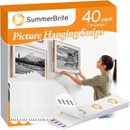 XL Picture Hanging Strips Heavy Duty, 40 Strips Damage Free Removal Picture by Summerbrite
