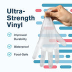 Ridex Disposable Gloves Latex-Free Clear Vinyl Gloves Powder-Free All-Purpose - Image 5