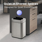 Sensor Trash Can with Butterfly Lid 2.6 Gallon Rectangular Automatic Garbage Can - Image 5