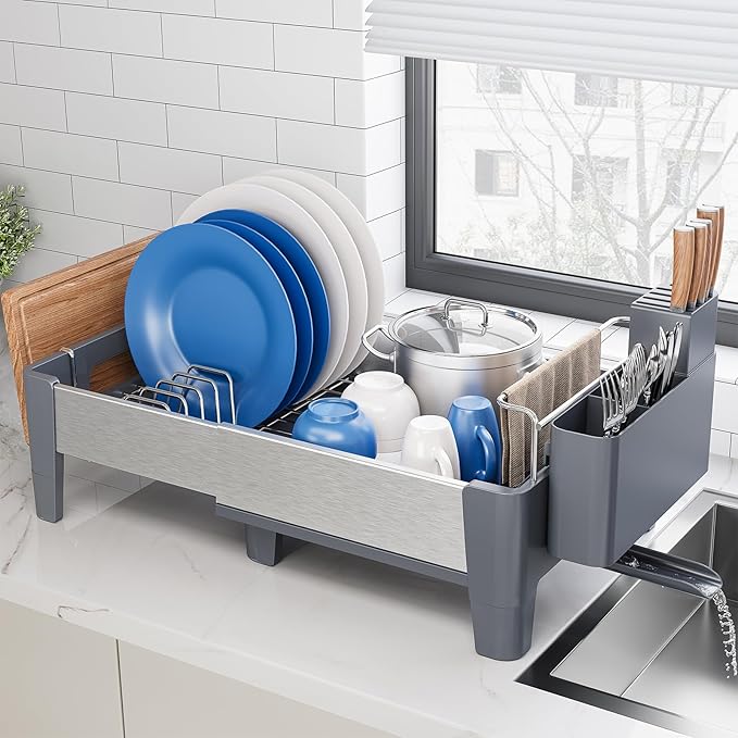 Expandable Dish Drying Rack, Stainless Steel Dish Rack by Urackify