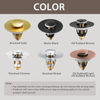 Fransiton Bathroom Sink Stopper, 1.1-1.77 Inch Basin Pop Up Sink Drain Stopper - Image 8