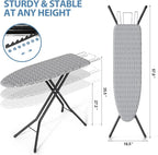KINGBOARD Foldable Ironing Board Full Size, Iron and Ironing Board Set Standard - Image 2