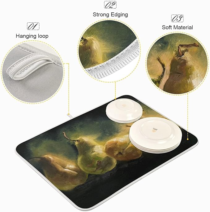 Absorbent Dish Drying Mat for Kitchen Counter - Image 4