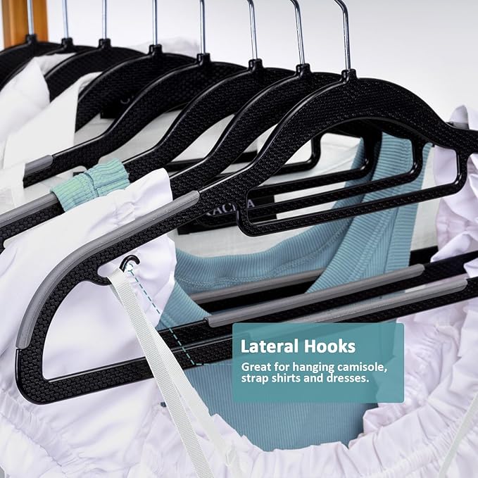 Heavy Duty Plastic Clothes Hangers, Space Saving Hangers 30 Pack, 0.2 Inches - Image 3