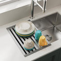 Aluminum Roll Up Dish Drying Rack Over The Sink, 17.7" x 13.4" Rust-Proof by COOL-ANGLE