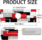 MCALK Geometric Red Kitchen Sink Faucet Mat Splash Guard, Absorbent Quick-Dry - Image 5