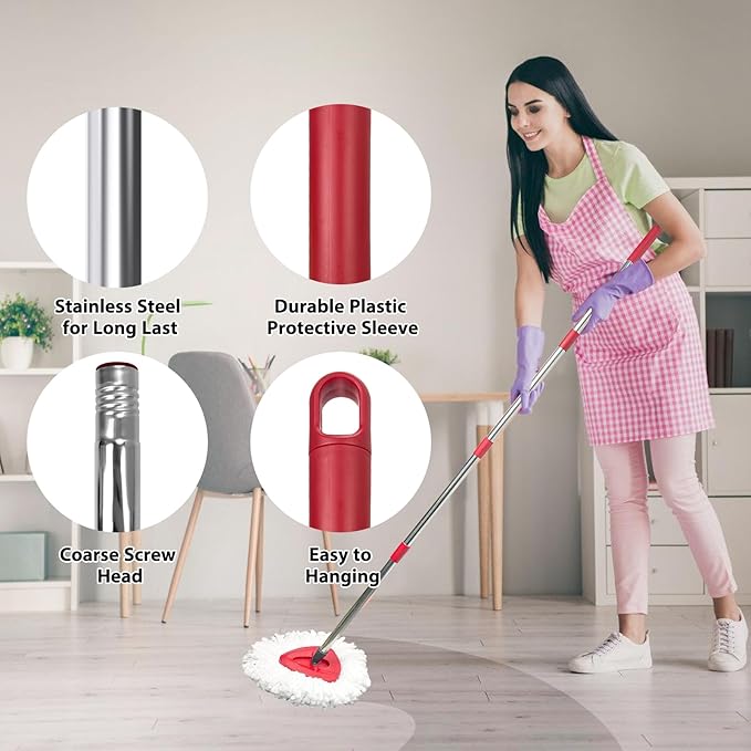 Spin Mop Replacement Set for O-Ceda EasyWring 1-Tank System, Includes 2 Mop - Image 4