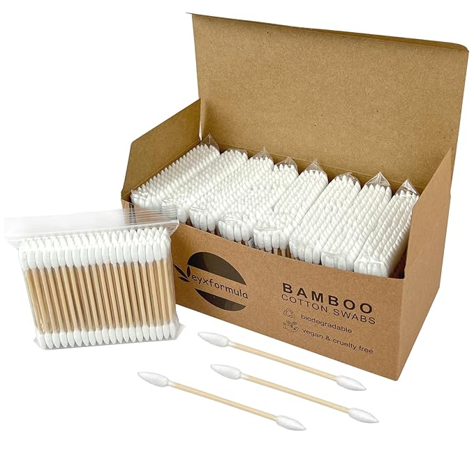 eyxformula 900 Count Pointed Tip Cotton Swabs, Double Precision Tips Cotton by eyxformula