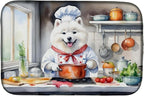 Caroline's Treasures DAC6319DDM Samoyed The Chef Dish Drying Mat Absorbent Dish by CarolinesTreasures