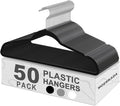 Hangers 50 Pack, Ultra-Thin Plastic Clothes Hangers by MOERKADA