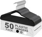 Hangers 50 Pack, Ultra-Thin Plastic Clothes Hangers by MOERKADA