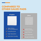 400 Packs Sterile Gauze Pads 4x4 Inch 12-Ply, 100% Cotton Large Gauze Sponges - Image 6