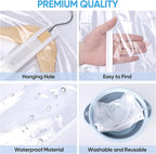 BALEINE 40'' Clear Garment Bags, 6 Packs PEVA Dress Bag - Image 2