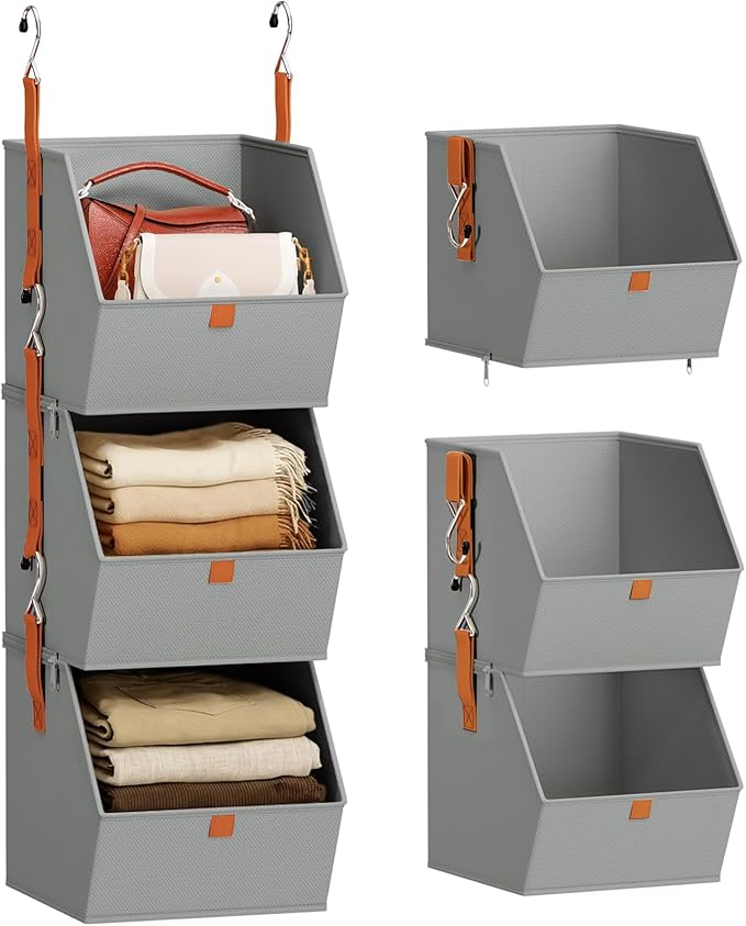 Collapsible Hanging Closet Organizer by Homsorout