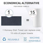 Homaxy 100% Cotton Terry Kitchen Towels, Checkered Designed, Soft and Super - Image 7