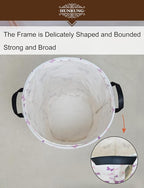 HUNRUNG Laundry Hamper, Large Canvas Fabric Lightweight Storage Basket Toy - Image 6