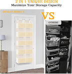 Over The Door Organizer 5 Tiers, Extra Large Behind Door Storage of 10 - Image 5