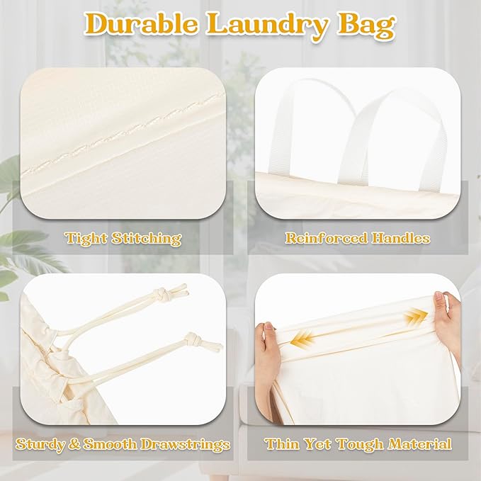 Heavy Duty Laundry Bag, Laundry Basket Liner Replacement, Drawsting Top - Image 5