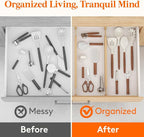 Lifewit 2.4" High 6 Pack Bamboo Drawer Dividers 45-55cm/17.5-22" Adjustable - Image 7