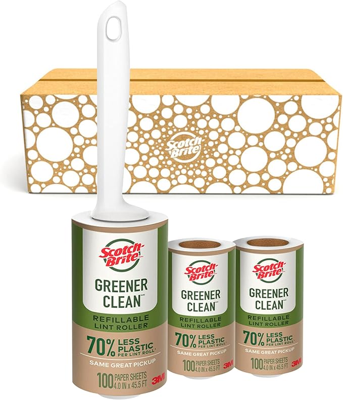 Scotch-Brite Greener Clean Lint Roller, Reusable Lint Rollers by Scotch-Brite