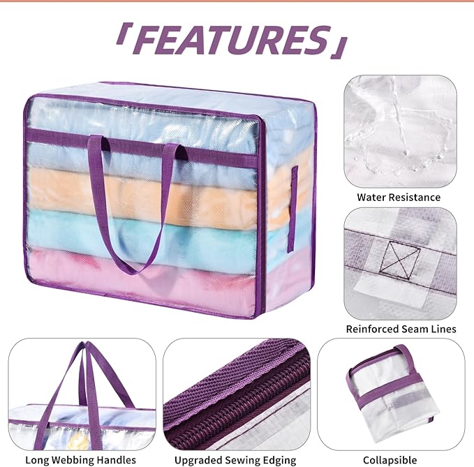 20 Gallon Large Clear Blanket Storage Bags - Image 5