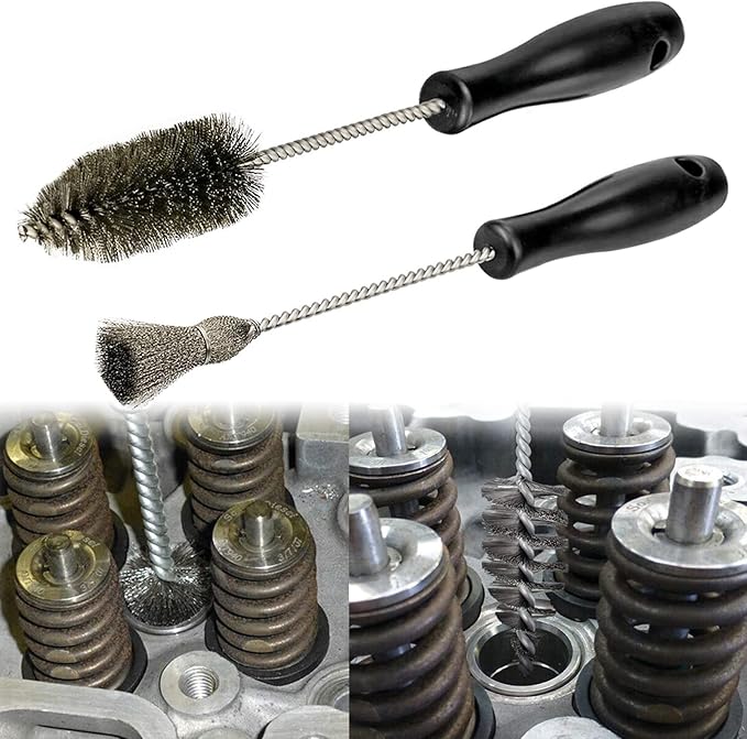 Bolaxin Diesel Injector Sleeve Cup Seat Cleaning Bore Brush Kit Compatible - Image 4