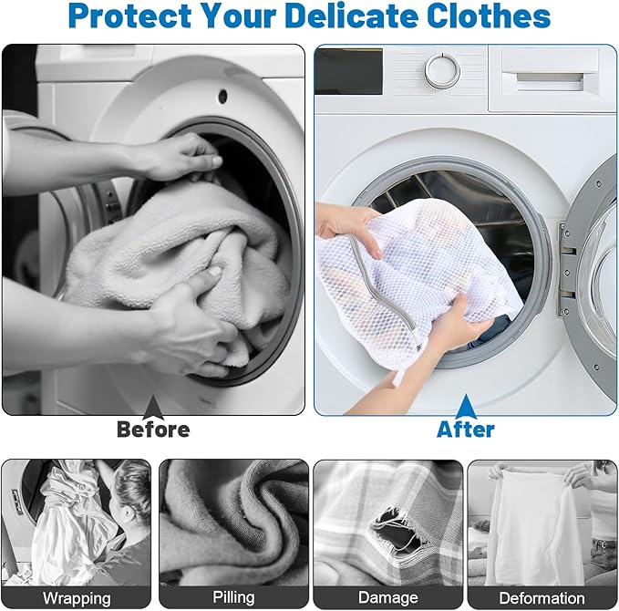 3-Pack Durable Honeycomb Mesh Laundry Bags - Image 7