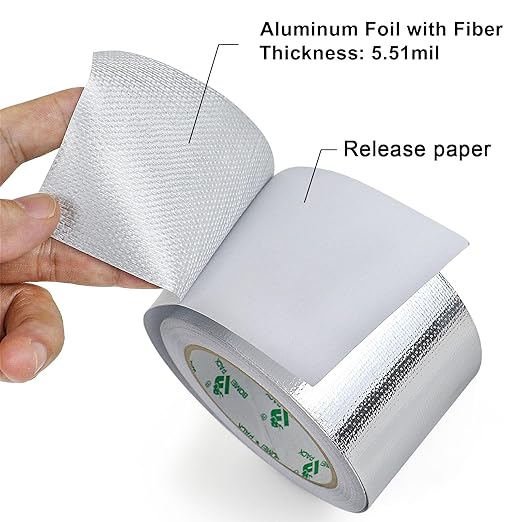 BOMEI PACK Adhesive Aluminum Foil Heat Shield Tape Barrier 3in x 66ft, - Image 4