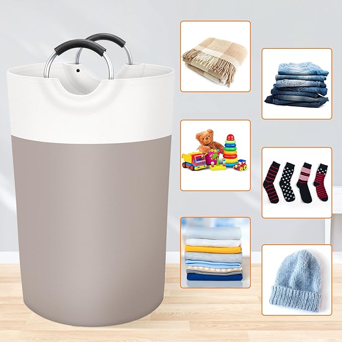 BlissTotes 115L Laundry Basket, Freestanding Laundry Hamper, Collapsible Dirty - Image 4